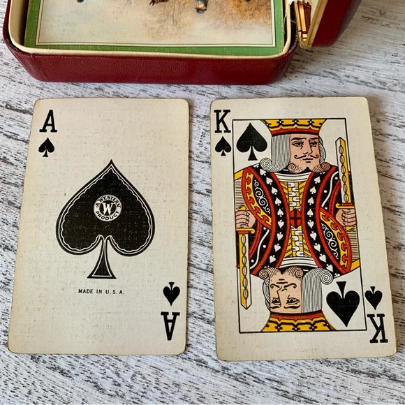 Vintage Pinochle Cards Riding to the Hounds 2 Decks in Case - Picture 4 of 8